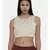 ASMI By Mayank Modi Silver Beige,Silk slub sleevless short blouse