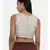 ASMI By Mayank Modi Silver Beige,Silk slub sleevless short blouse