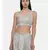 ASMI By Mayank Modi Silver Grey, Silk ,spaghetti blouse