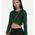 ASMI By Mayank Modi Bottle Green,Silk Slub, long blouse
