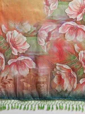 dark-green woven art silk saree with blouse 4