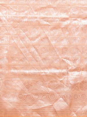 peach woven silk blend saree with blouse 3