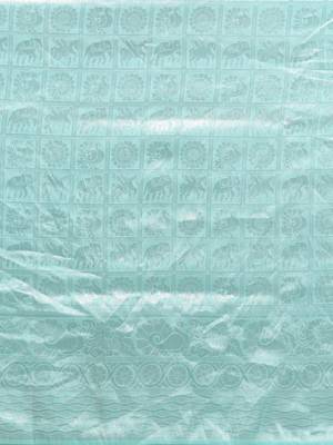 light-blue woven silk blend saree with blouse 3