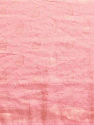 pink woven silk blend saree with blouse 3