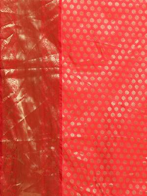 white woven silk blend saree with blouse 4