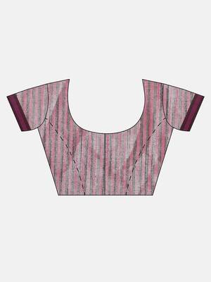 grey woven tissue saree with blouse 5