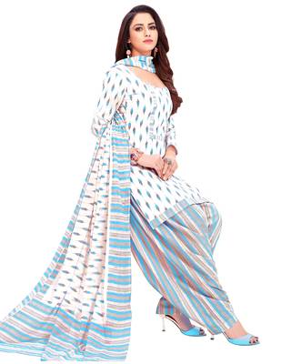 White printed pure cotton salwar 2
