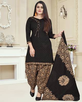 Black printed cotton salwar 1