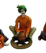 Multicolor Rajasthani Villagers doing different activities