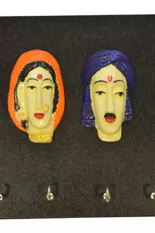 Wooden Couple Key Holder