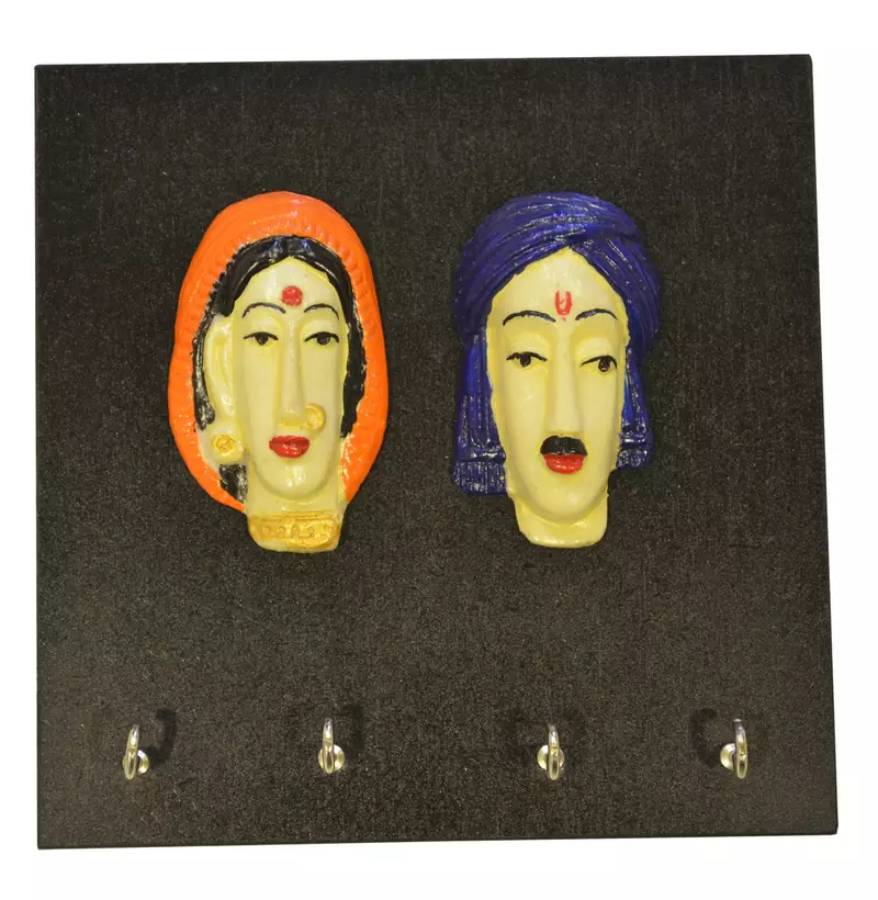 Wooden Couple Key Holder