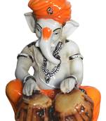 Polyresine Ganesha playing Tabla idol