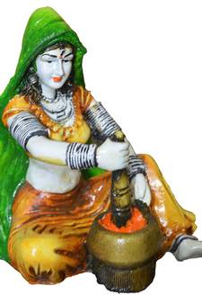 Rajasthani Lady Making Mirchi