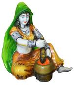 Rajasthani Lady Making Mirchi