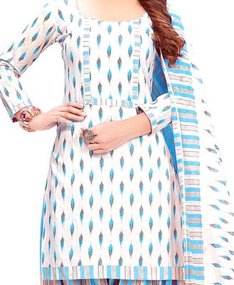 White printed pure cotton salwar 3