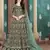 Dark-green embroidered georgette salwar