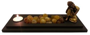 Karigari India Vishram Buddha with Stones + T Lite in Gold 1