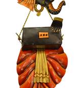 Ganesha Playing Harmonium Red + Black