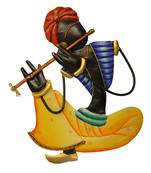 Traditions of Rajasthan  Men Playing Basuri