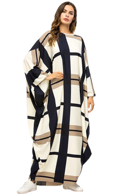 Justkartit Women's Casual Wear Turkish Moss Batwing Style Kaftan 2
