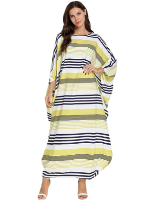 JSDC Women's Turkish Moss Batwing Style Beach Wear Kaftan 2