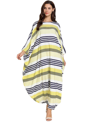 JSDC Women's Turkish Moss Batwing Style Beach Wear Kaftan 3