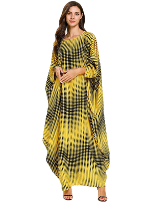 JSDC Women's Batwing Style Beach Wear Turkish Moss Kaftan 2
