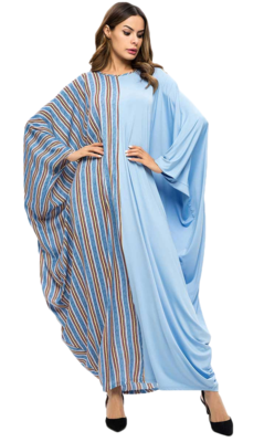 JSDC Women's Daily Wear Batwing Style Turkish Moss Kaftan 1