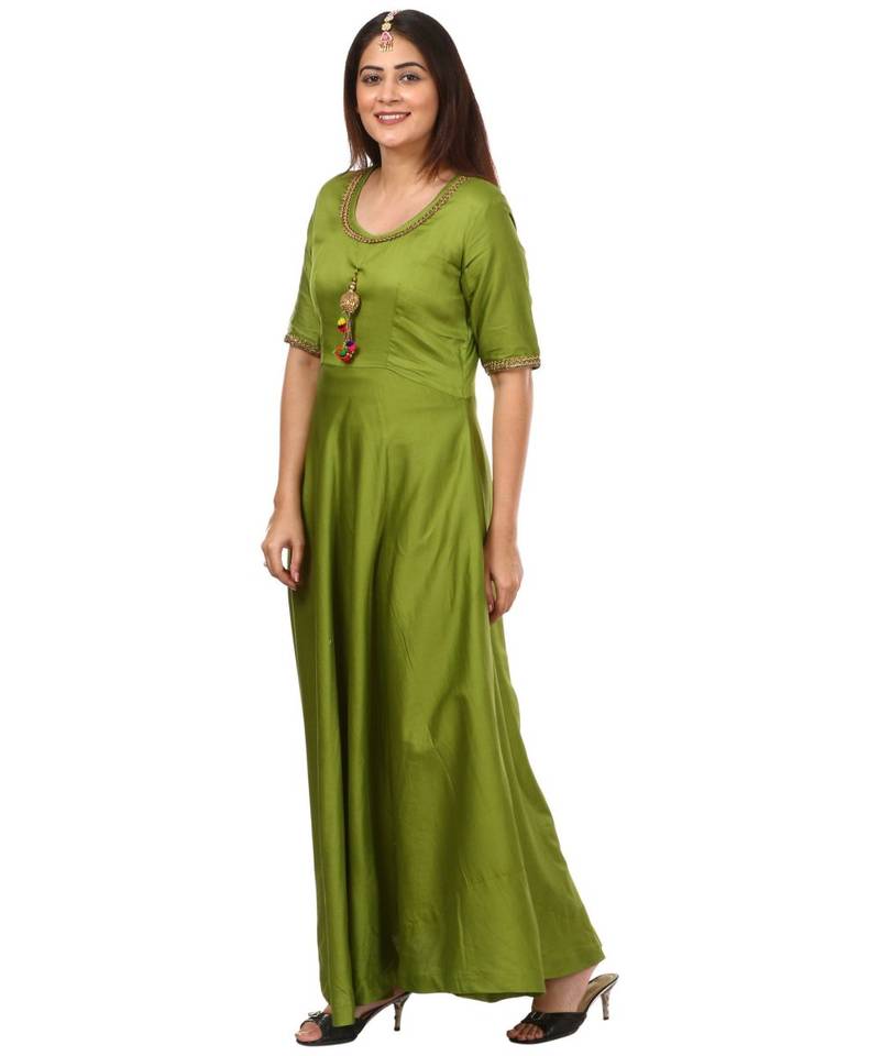 Green Floor Length Kurti