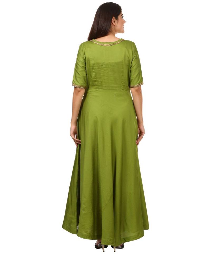 Green Floor Length Kurti