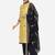 Yellow & Navy Blue Unstitched Women's Dress Material