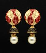 Maroon danglers-drops