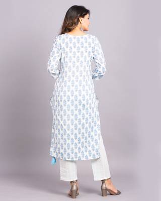 White printed cotton kurtas-and-kurtis 2