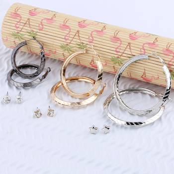 Stylish Fashion Earring Combo 3 Bali With 3 Studs Set  For Women Girls 3