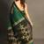 Green woven linen saree with blouse