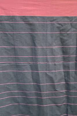 Grey woven blended cotton saree with blouse 4