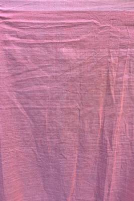Pink plain blended cotton saree with blouse 4