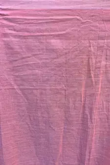 Pink plain blended cotton saree with blouse