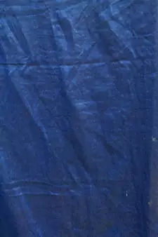 Royal blue plain blended cotton saree with blouse