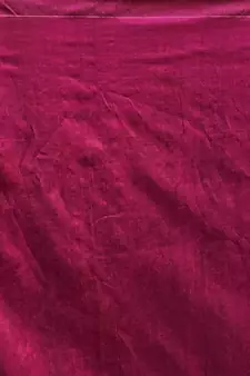 Magenta plain blended cotton saree with blouse