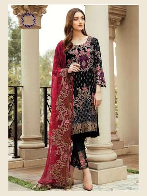 Black embroidered georgette salwar 1