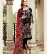 Black embroidered georgette salwar