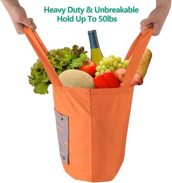 Shree Shyam Product Orange 1 Pc Tote Bag Fashionable Grocery Bag & Reusable Foldable Shopping Bag for Unisex 3