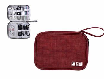 Shree Shyam Product Maroon 1Pcs Electronics & Gadget Accessory Travel Storage Organizer Carry Bag for Unisex 1
