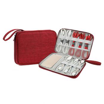 Shree Shyam Product Maroon 1Pcs Electronics & Gadget Accessory Travel Storage Organizer Carry Bag for Unisex 3