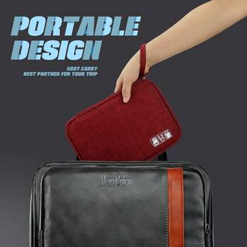Shree Shyam Product Maroon 1Pcs Electronics & Gadget Accessory Travel Storage Organizer Carry Bag for Unisex 4