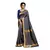 Dark Blue Woven Art Silk Saree With Blouse