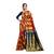 Red woven banarasi silk saree with blouse