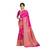 Magenta woven banarasi silk saree with blouse