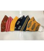 Multicolor Cotton Printed 3 layer  face masks